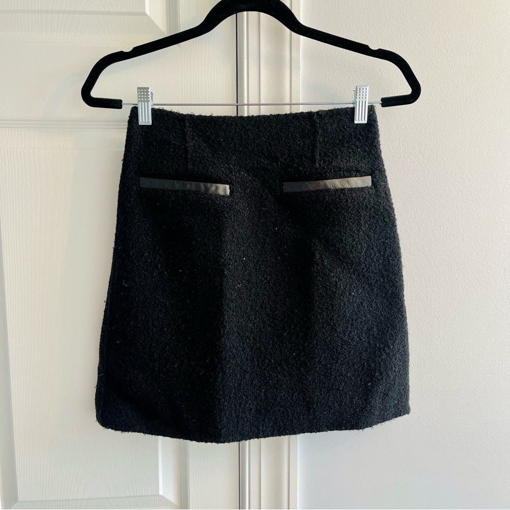 Theory Francia Double Boucle Wool Mini Skirt